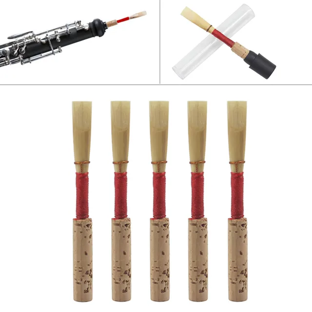5pcs/set Bulrush Oboe Reed Soft Mouthpiece Orchestral Medium Wind