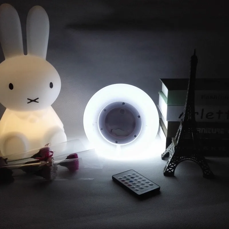 Светодиодный Bluetooth динамик лампа перезаряжаемый пульт дистанционного управления беспроводной музыкальный плеер Портативный Ручка вечерние светильник для кемпинга RGB ночник
