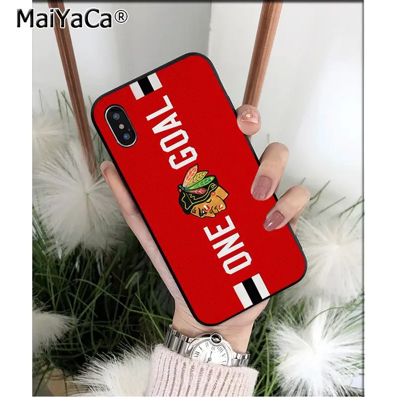 MaiYaCa Chicago Blackhawks ТПУ Мягкие аксессуары для телефонов чехол для телефона для iPhone X XS MAX 6 6S 7 7plus 8 8Plus 5 5S XR