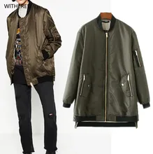 Freeshipping casaco куртка 2017 Европейских и Американских ветра платье свободные большие ярдов армия зеленый пиджак полета хлопка-проложенный одежды