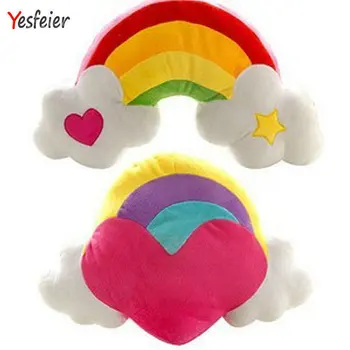 

1 piece 50CM new arrived cartoon plush rainbow cloud bridge pillow cushion girlfriend baby toys cloth doll Valentine's Day gift
