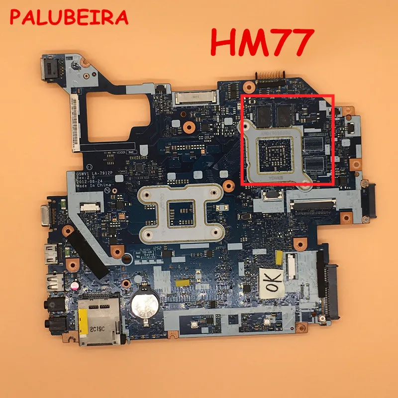 PALUBEIRA LA-7912P материнская плата подходит для ACER E1-571 V3-571G V3-571 Q5WV1 HM77 PGA989 тестирование |
