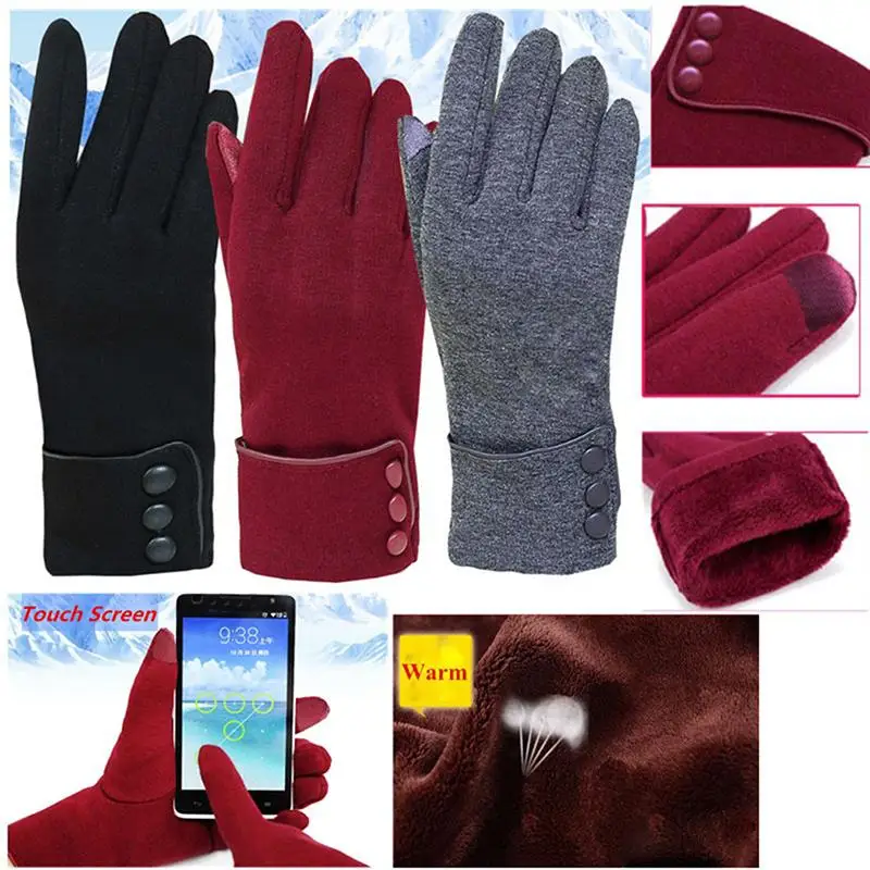 

Elegant Plush Women Gloves Autumn Winter for Fitness Women Guantes Mujer PhoneTouch Screen Wrist Mittens Heated Gloves Fashion