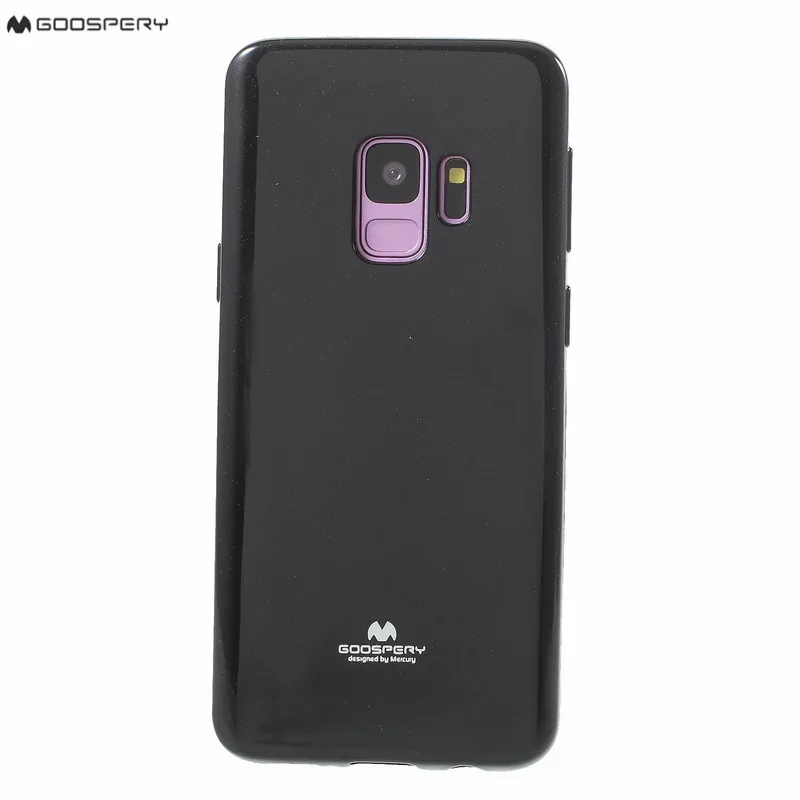 S9Plus чехол MERCURY GOOSPERY флэш-порошок желе гель Мягкий ТПУ назад телефон чехлы для samsung Galaxy S9 плюс S9 coque Капа - Цвет: Черный
