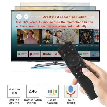 

Funfuture Wireless G20S Air Mouse G20 Gyro Voice Control Universal Mini Keyboard tv Remote Control For PC Android TV Box vs G10s
