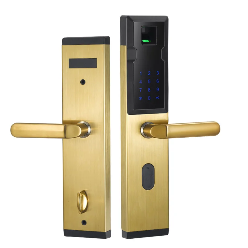 

Free shipping fechadura digital lock Fingerprint door lock smart cerradura electronica combination lock with card reader and key