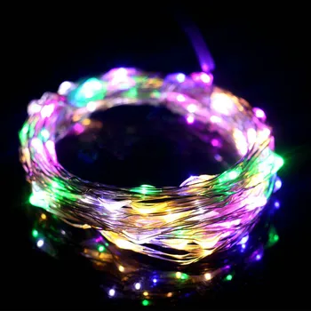 

50pcs/lot 10M 100Led Battery powered LED moon String Fairy light vane lamp Remote Controlled thin wire Xmas Wedding Vase decor