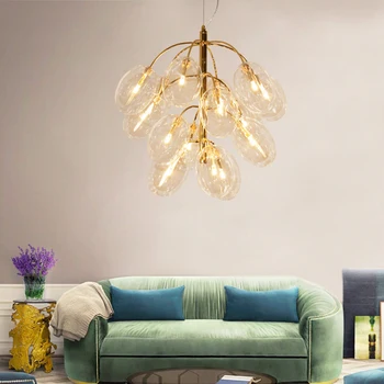 

Postmodern personality magic beans glass pendant lamp American living room dining room bedroom modern simple pendant light