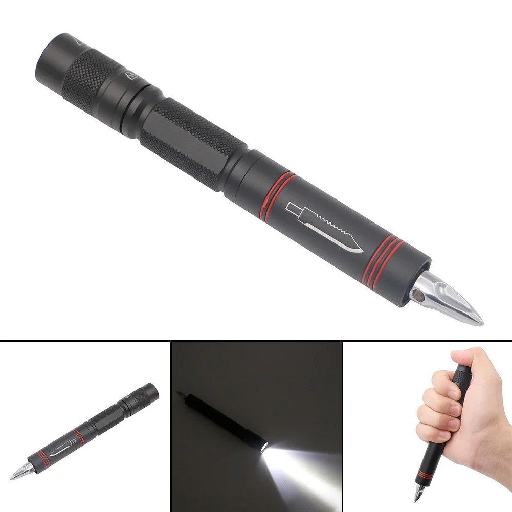 Security protection Tactical Pen Self Defense 3 in 1 Multifunction LED Flashlight Outdoor