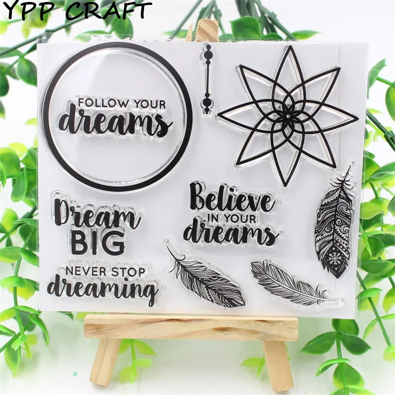 

YPP CRAFT Follow Your Dream Transparent Clear Silicone Stamp/Seal for DIY scrapbooking/photo album Decorative clear stamp sheets