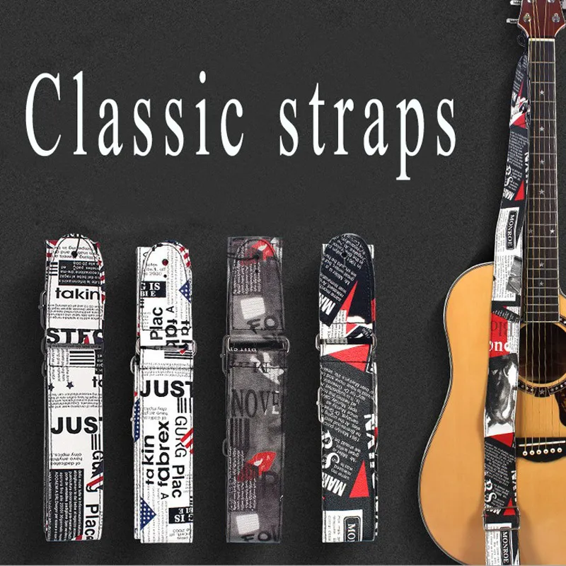 2017 Comfortable Soft Fully adjustable PU Leather guitar strap belt for