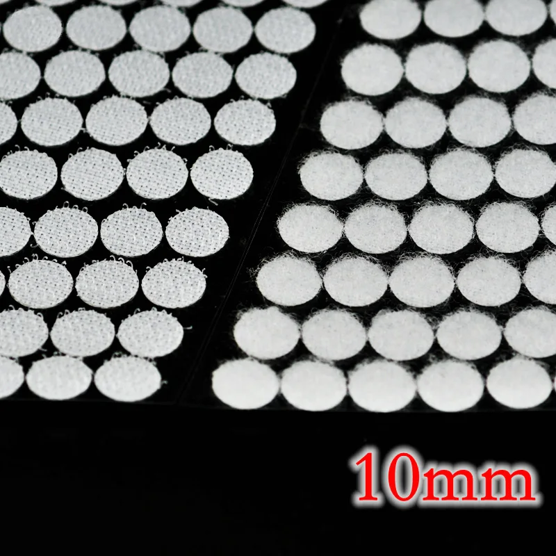50 пар крепкий клей самоклеющиеся крепежные ленты точки крюк и петля Волшебная нейлоновая наклейка Двусторонняя швейная ремесло аксессуар «сделай сам» - Цвет: 10mm White