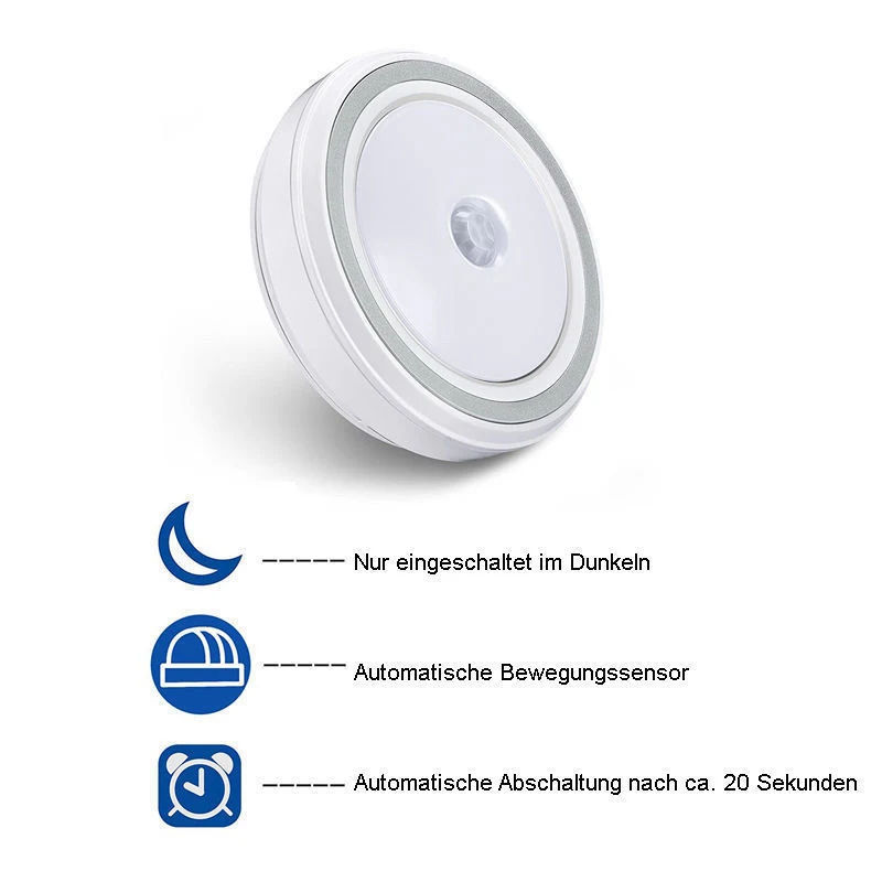 Newest LED Night Light Infrared Motion Detector Sensor Cabinet Lamp Battery Powered