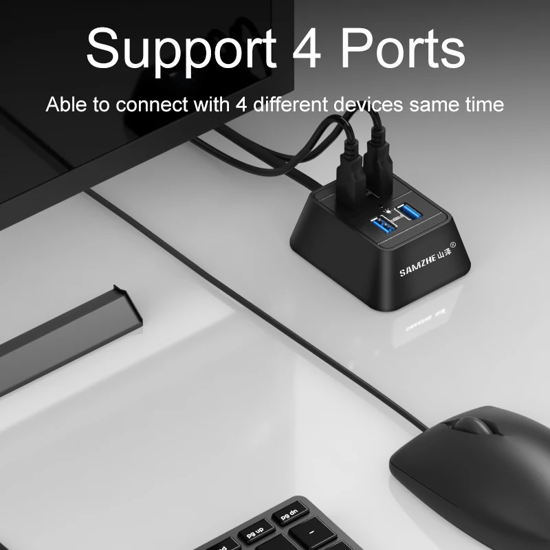 SAMZHE Супер Скоростной USB 3 0 4 портовый портативный концентратор настольный