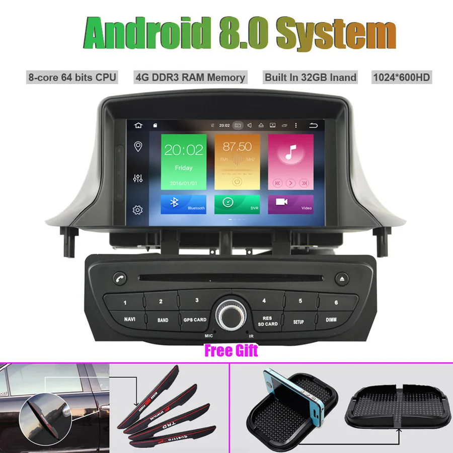 Clearance Octa-Core Android 8.0 CAR DVD Player for RENAULT Megane III 2009-2011 FLUENCE Auto RADIO STEREO GPS navigation 0
