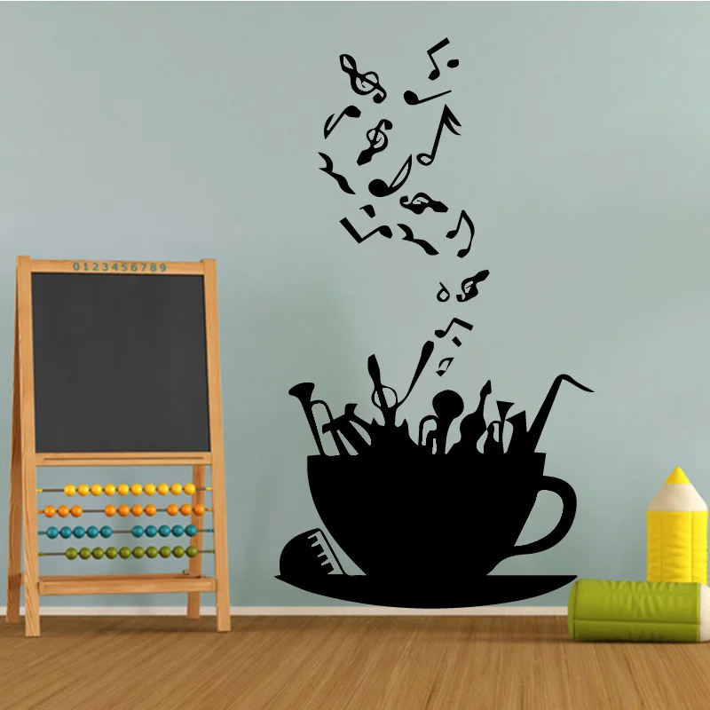 

Musical Notes Fashion DIY Wall Sticker Dance In The Wind Music Notation Wall Stickers Home Decoration Music Wall Decor