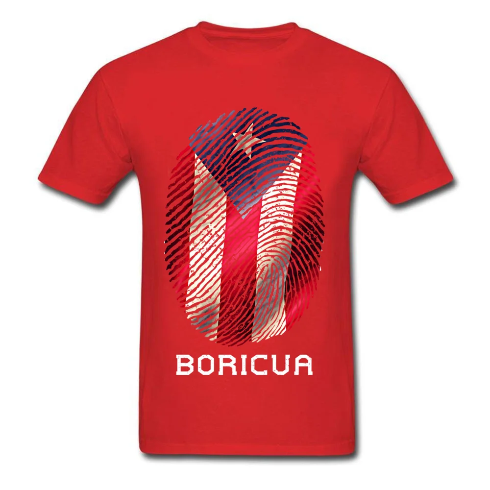 Fashionable Design Normal T Shirt O-Neck 100% Cotton Men Tops Shirts Short Sleeve Autumn Normal T-shirts Top Quality Boricua Puerto Rico Gifts For Pride Puerto Ricans red