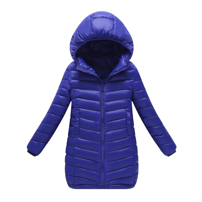 Г. Зимние Теплые Длинные куртки для девочек Детская однотонная верхняя одежда, пальто теплые куртки с хлопковой подкладкой для маленьких мальчиков и девочек
