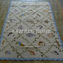 6'x9' коврик ручной работы Новая Зеландия шерстяная ручной работы ковер и ковер бамбуковый дизайн