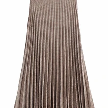 Miyake Летняя женская Европейская и американская Новая повседневная трендовая клетчатая плиссированная юбка