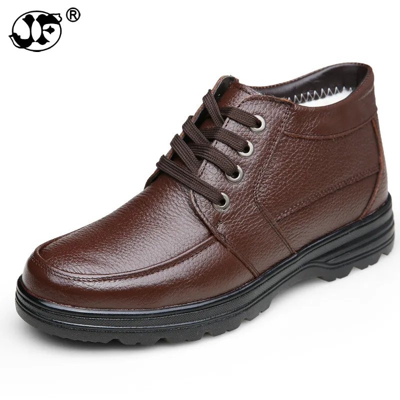 Handmade Men Genuine Leather Winter Boots High Quality Snow Men Boots Ankle Boots For Men Business Dress Shoes Men