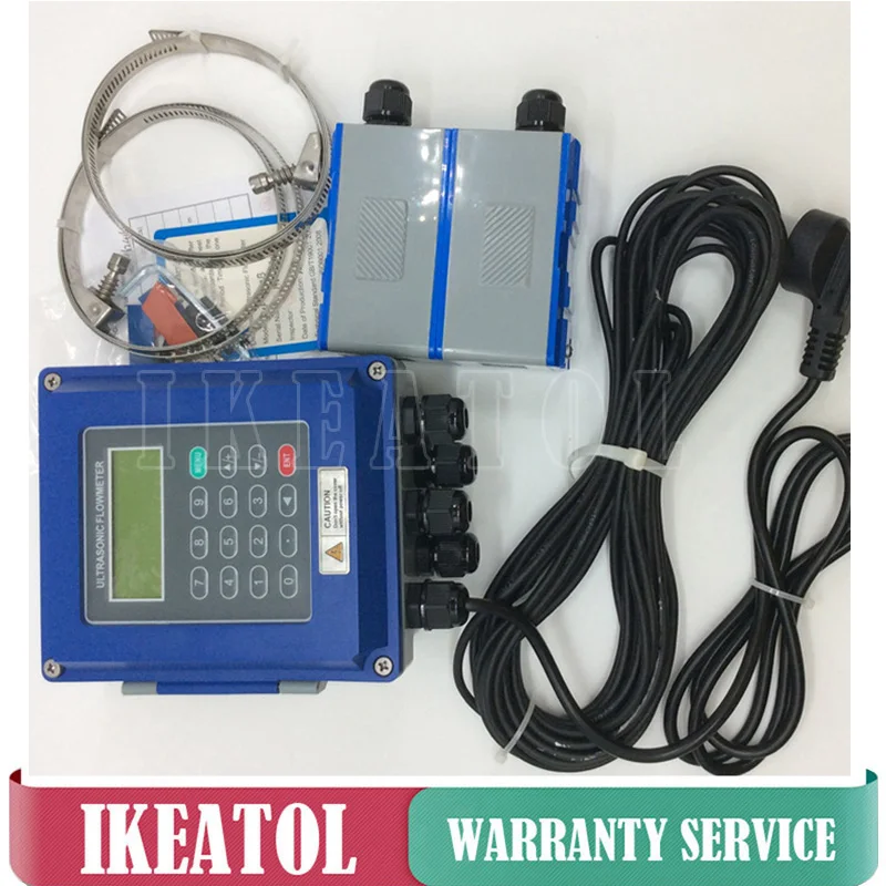 

TUF-2000B with TS-2-HT (DN15mm-100mm) Digital Ultrasonic liquid Flow Meter flowmeters