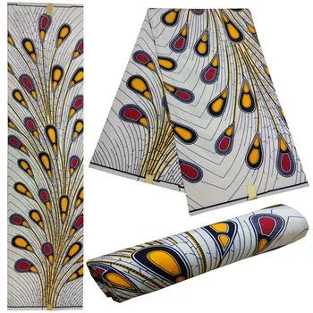 

2019 ghana ankara java wax fabrics 6 yards African nigerian 100 % Polyester african wax prints fabric beautiful dress!DF-4222