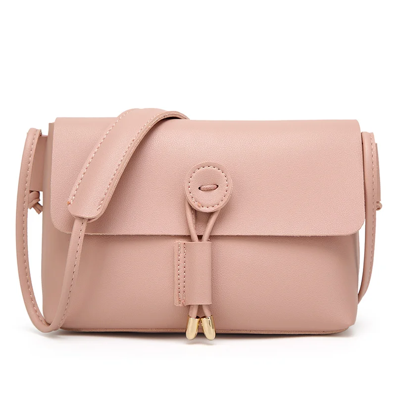 

Women Messenger Bags Woman Bag 2019 Famous Brands Women Fashion Solid Color Cover Lock Shoulder Crossbody Phone beach Bag sac