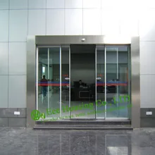 Коммерческие автоматические раздвижные двери для офиса, автоматические раздвижные стеклянные двери с 12 мм стеклом, автоматический датчик скольжения двери