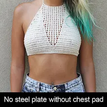 Ручной работы крючком бикини Топ Бюстгальтер женский сексуальный купальник Топы Холтер вязаный купальник Бразильский бикини Mujer купальный костюм