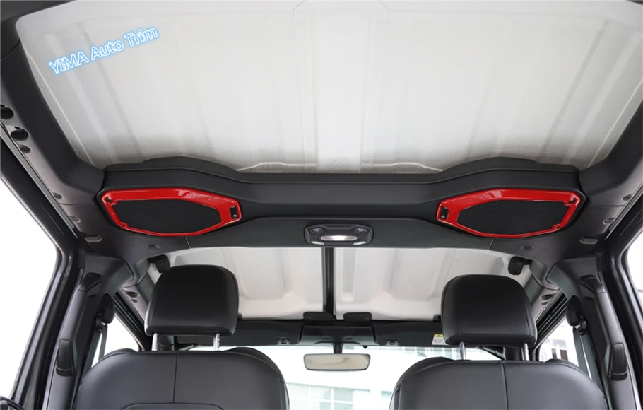 

Lapetus Car Styling Colorful Car Roof Speaker Audio Loudspeaker Sound Ring Cover Trim 2 Piece ABS Fit For Jeep Wrangler JL 2018