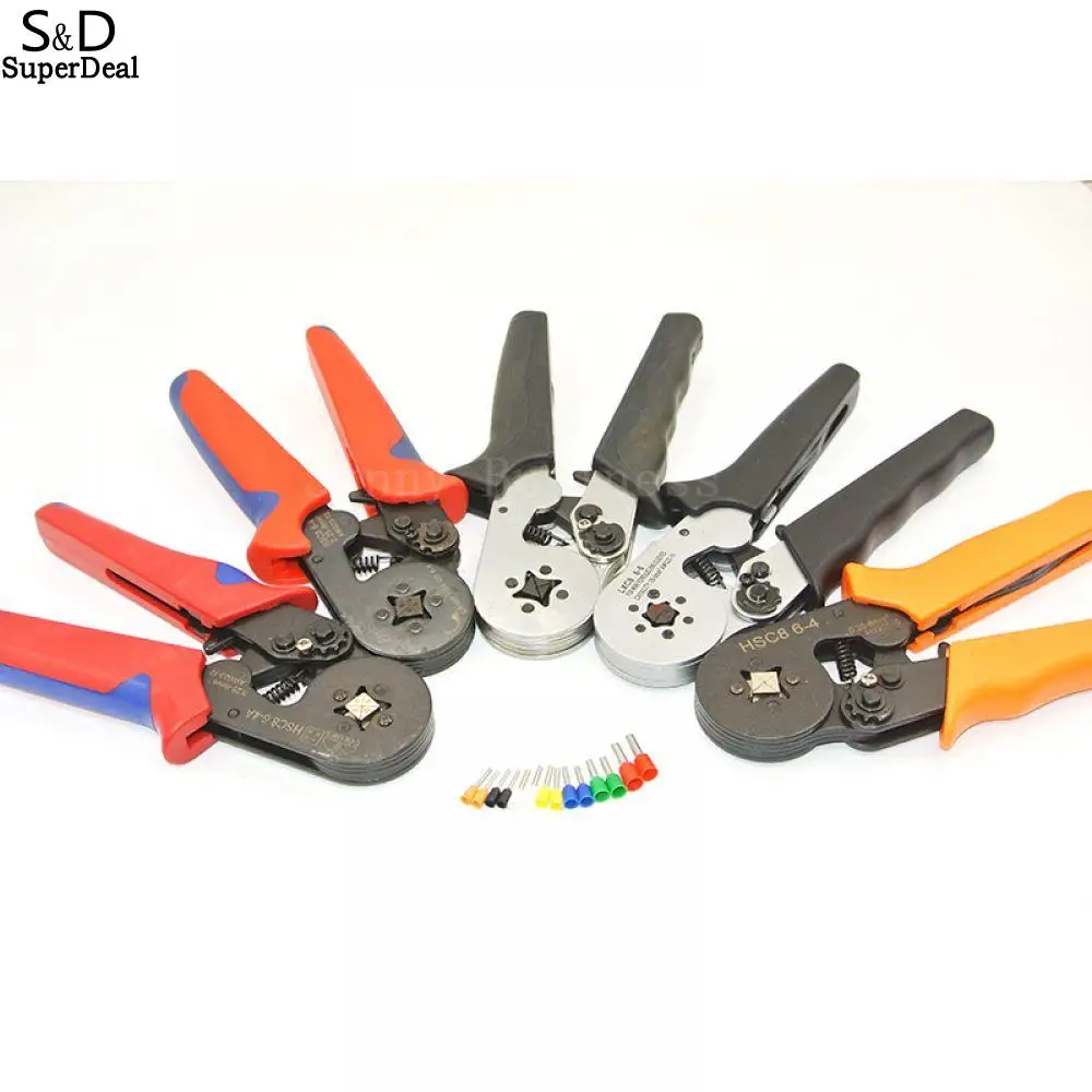 

to 0.25 10 Cable - Self-adjusting 23 End-sleeves mm2) for (Similar Ferrules - 6 HSC8 Used Crimping AWG Tools Plier 6-4 Crimper