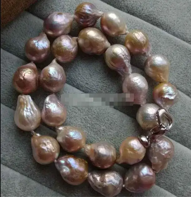 

natural 13-16 mm freshwater pearls big necklace 18" 36"