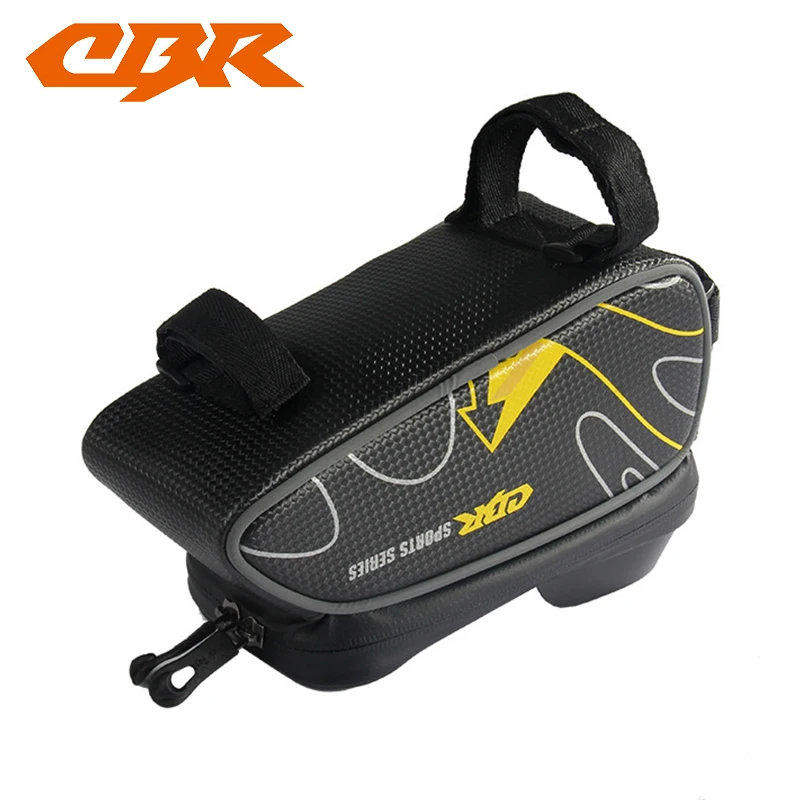 Best CBR Bicycle Front Tube Bags 6 Inch Phone Touch Screen MTB PU Waterproof Bike Cycling Beam Saddle Bag Mountain Bike Accessories 3