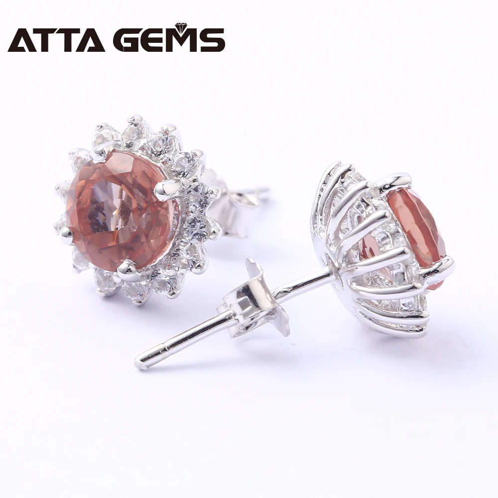 Sultanite brincos de prata esterlina para mulher