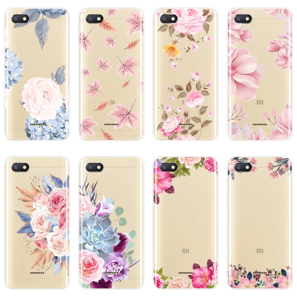 

Flower Phone Case Silicone For Xiaomi Redmi S2 4 4A 4X 5A 6 6A 5 Plus Pocophone F1 Redmi Note 6 Pro 5A Prime 5 4 4X Back Cover