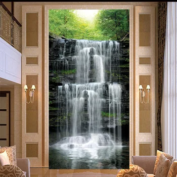 

Wholesale 3d photo murals wallpaper living room background wall murals waterfall murals Chinese style murals