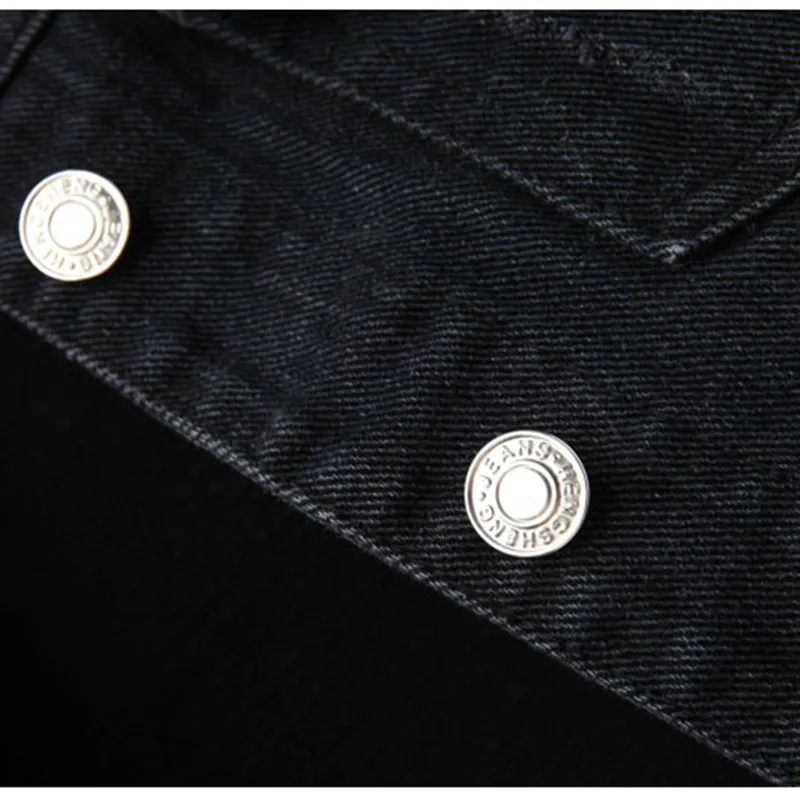 Черный винтажный жилет для женщин короткий тонкий джинсовый жилет верхняя одежда весна осень леди платье с открытыми плечами большой размер 4XL куртки без рукавов