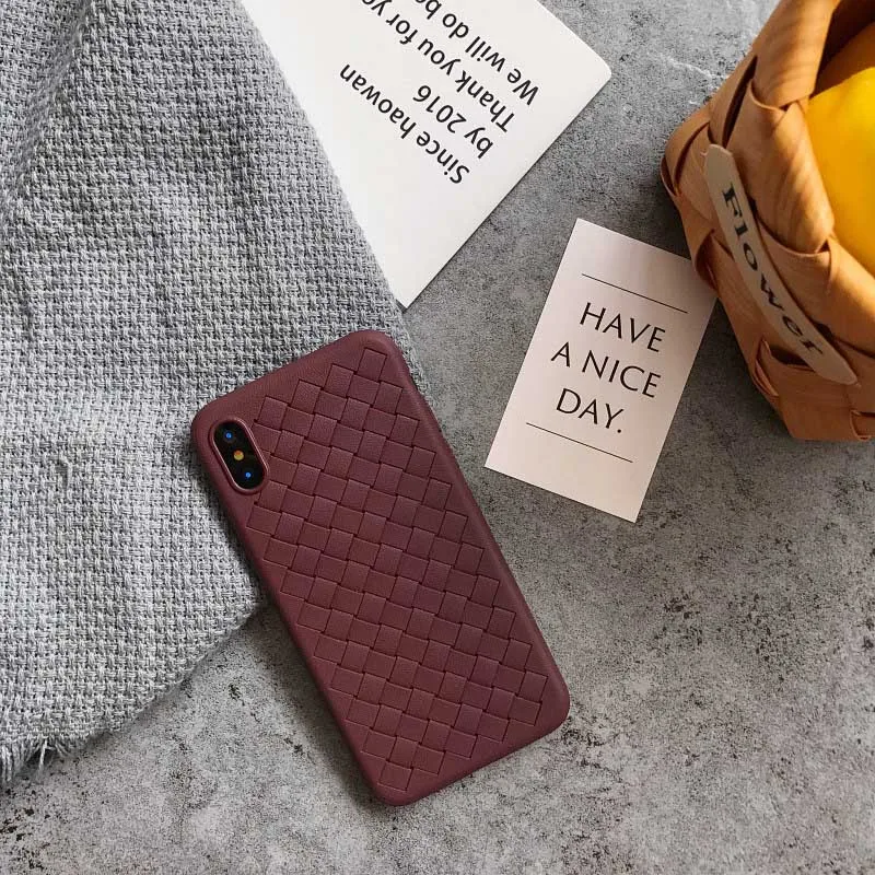 For-iphone-X-6-6s-6plus-7-7Plus-8-8Plus-Ultra-thin-Grid-Weave-pattern-phone (1)