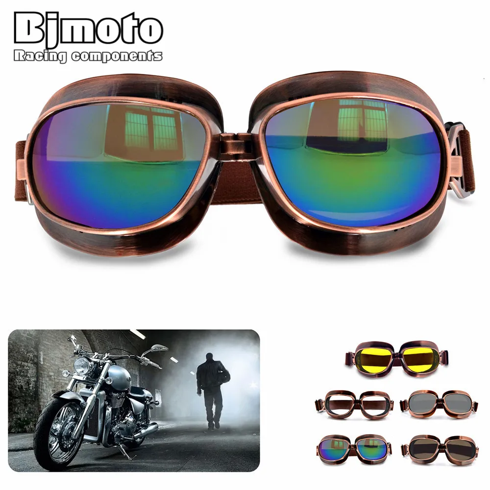Bjmoto для мотоцикла Harley 5 цветов очки в стиле стимпанк курения универсальные