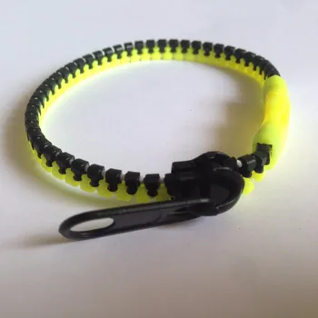 

20 colours New Zip Bracelet Wristband Dual & Single Fluorescent Neon Creative bracelets For Woman man Charms Jewelry