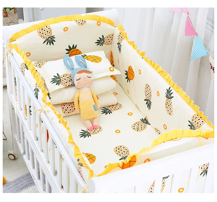 6pcs/Set Baby Bed Bumper set Baby Crib Protector Cot Around gift for newborn baby Girl Boy crib bedding set toddler bedding