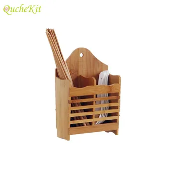 

Bamboo Chopstick Tube Multifunction Kitchen Storage Rack Chopstick Fork Organizer Cutlery Storage Box Holder For Kitchen