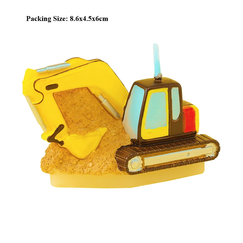 

digger candle cake decorating supplies cars birthday candle children kids party decoration baby first birthday boy cake candle