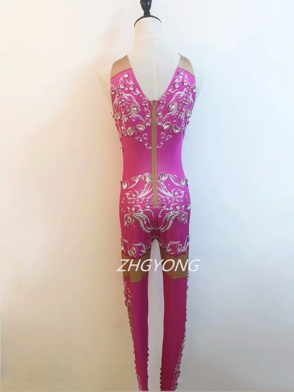 Женский комбинезон с блестящими камнями|party bodysuits|bodysuit clothingfemale romper |