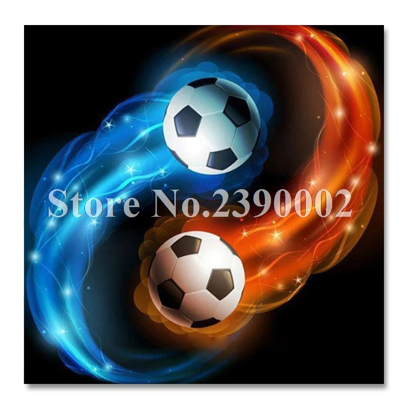 

5D Diy Diamond Painting Cross Stitch football Home Decor Square Mosaic Pattern Full Diamond Embroidery Wall Sticker