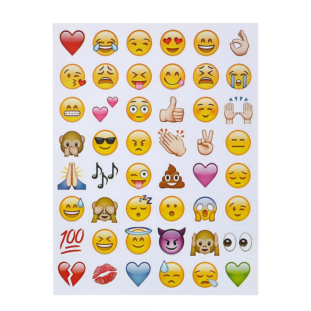 Emoji Smile Face Diary Stickers Kawaii Planner Memo Scrapbooking