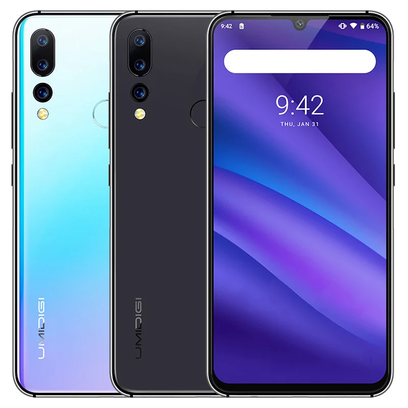 

UMIDIGI A5 PRO Smartphone 6.3'' Android 9.0 Helio P23 ARM Mali G71 MP2 700MHz 4GB RAM 32GB ROM Three Rear Cams 4150mAh Mobile