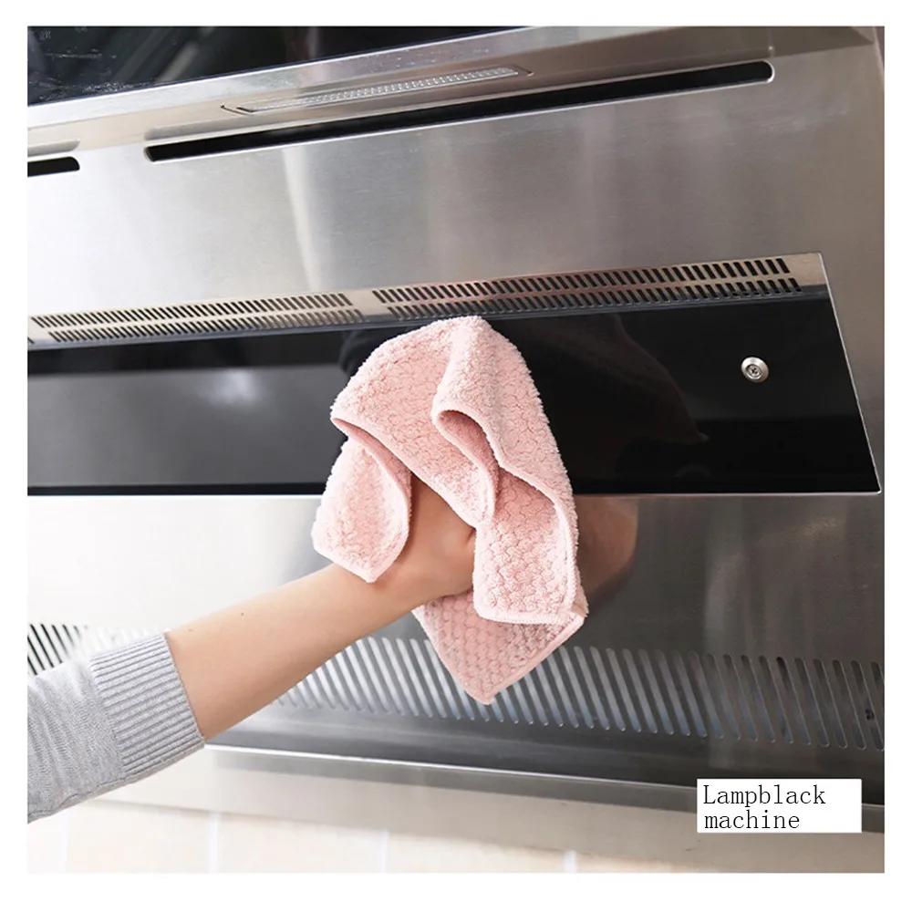 Антипригарное масляное Коралловое флисовое бархатное подвесное полотенце, кухонное полотенце для посуды, легко моющаяся ткань, чистящая ткань, кухонные инструменты M4