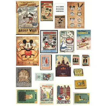 

2 pcs/lot Vintage Mickey Label Cosas Kawaii Uncut Stickers Scrapbooking Stationery Washi Tape Set School Supplies